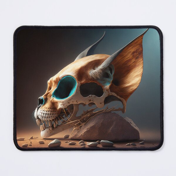 Item preview, Golden Fantasy Cat Skull, Poster designed and sold by SkullandKitten.