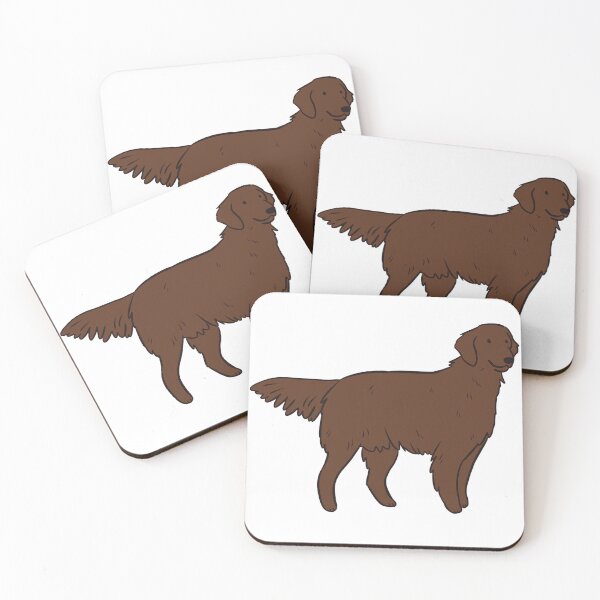 Item preview, Brown flat coated retriever illustration  designed and sold by Yarafantasyart.