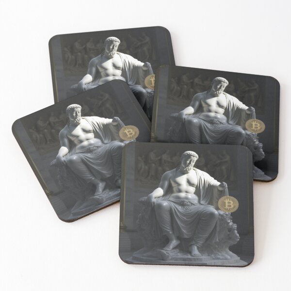 Item preview, Ancient Stone Statue Serious About Bitcoin designed and sold by steveykh.