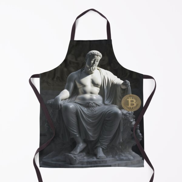 Item preview, Ancient Stone Statue Serious About Bitcoin designed and sold by steveykh.