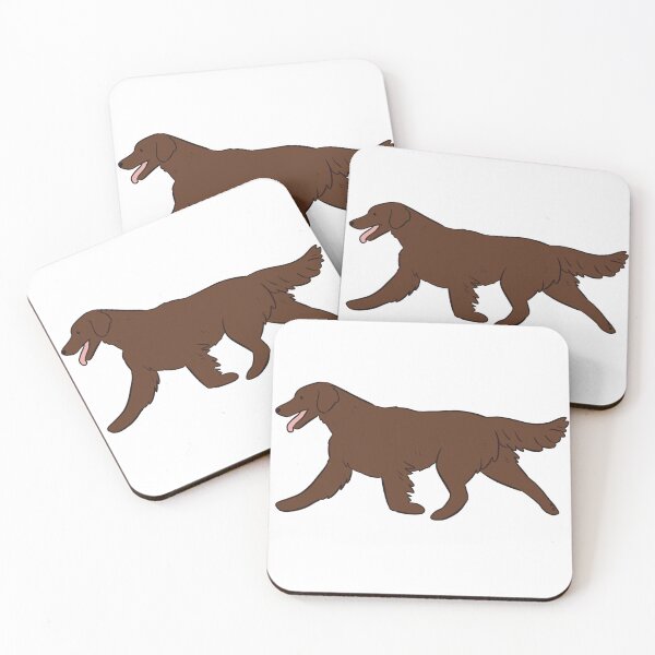Item preview, Brown flat coated retriever illustration  designed and sold by Yarafantasyart.