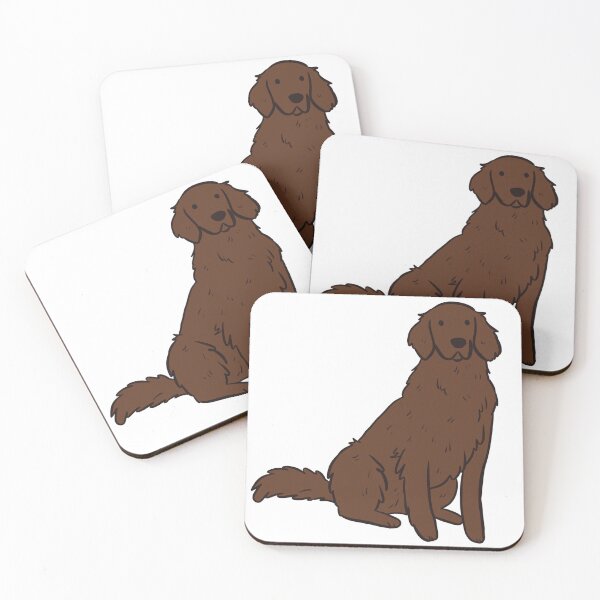 Item preview, Brown flat coated retriever illustration  designed and sold by Yarafantasyart.