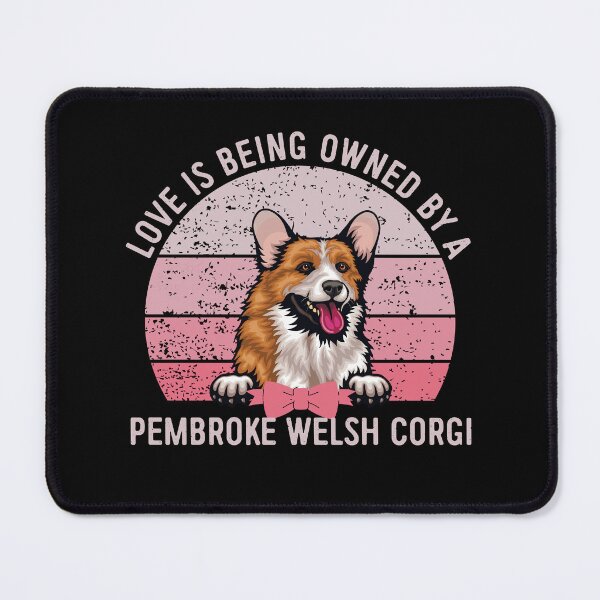 Item preview, Pembroke Welsh Corgi Dog Love Pink Vintage Sunset Valentine designed and sold by Cuddlythopia.