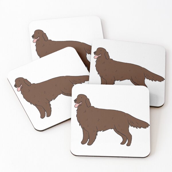 Item preview, Brown flat coated retriever illustration  designed and sold by Yarafantasyart.