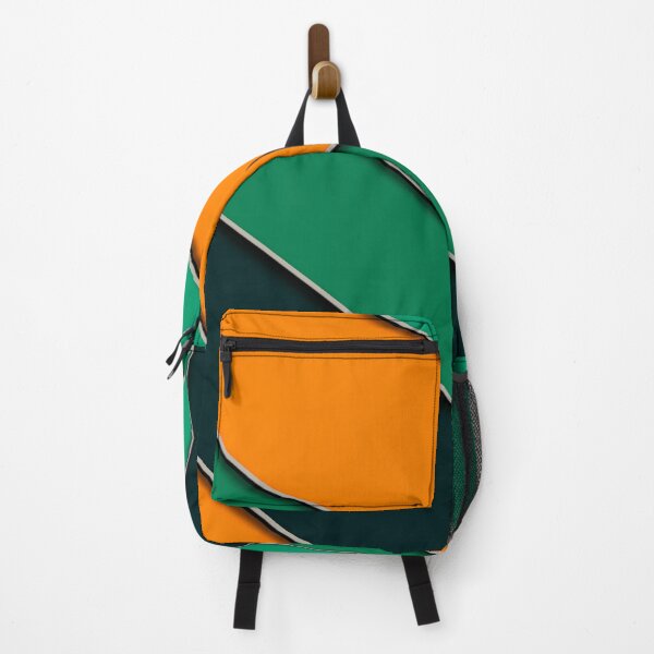 Item preview, Corporative Geometric Design in Orange and Aqua Green Colors designed and sold by TheRugsNut.