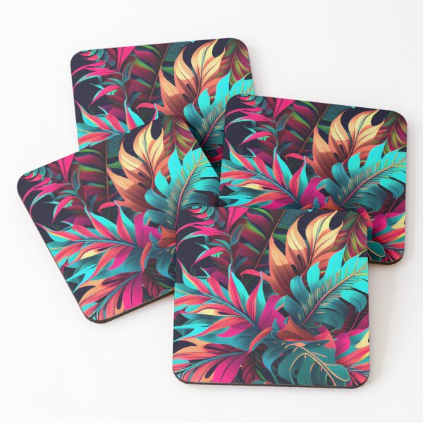 Item preview, Vivid Flowing Tropical Pattern Digital Painting designed and sold by CodeAndColors.