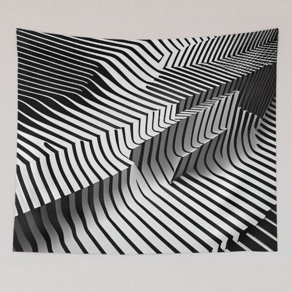 Item preview, Three Dimensional Line Pattern Digital Painting designed and sold by CodeAndColors.