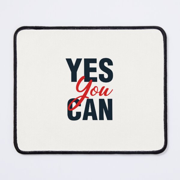 Simple Three Word Quotes: Yes You Can Typography Poster for Sale