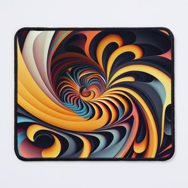 Item preview, Psychedelic Futuristic Swirling Geometric Modern Digital Painting designed and sold by CodeAndColors.