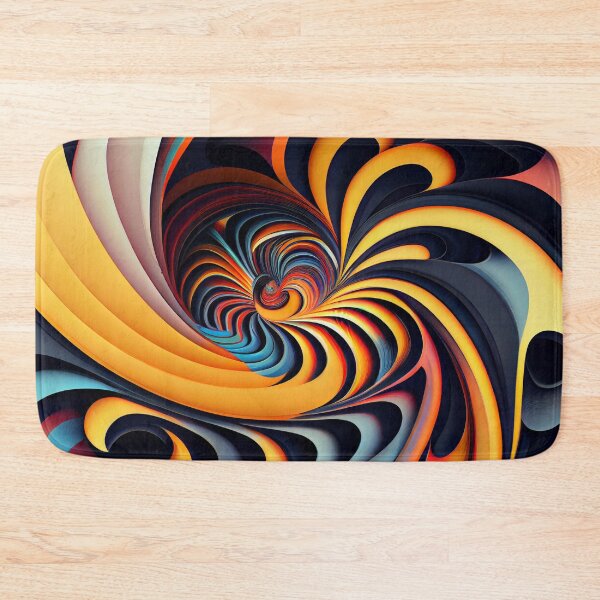 Item preview, Psychedelic Futuristic Swirling Geometric Modern  Digital Painting designed and sold by CodeAndColors.
