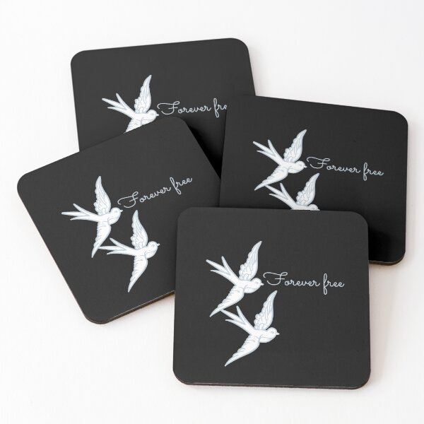 Item preview, Old school birds forever free baby blue designed and sold by ShoutForJoy.