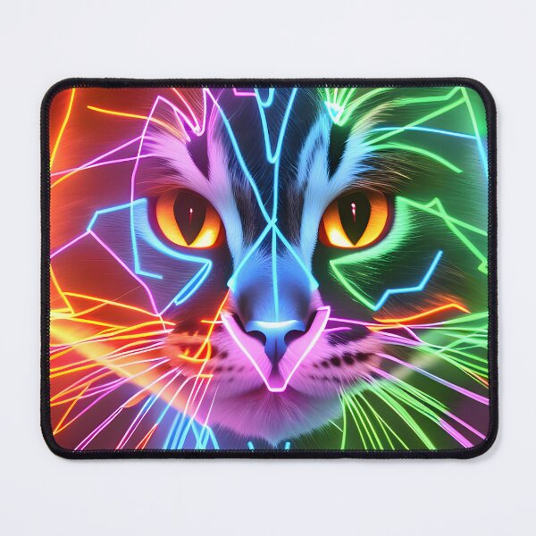 Item preview, Neon Cat - Modern Digital Art designed and sold by Ai-michiart.
