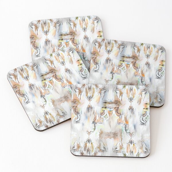 Item preview, White Impressionist Muted Bohemian Pattern Digital Painting designed and sold by CodeAndColors.