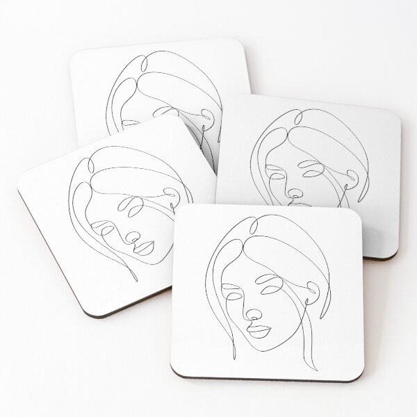 Item preview, Woman abstract face, one line drawing.  Portret female. Vector illustration designed and sold by AllaLineArt.