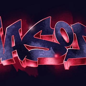 Artwork thumbnail, Jason Graffiti Name by Rochenmann