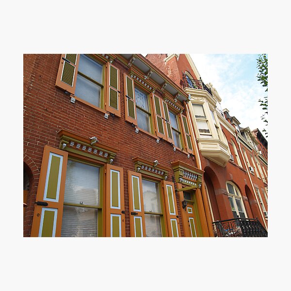 Homes on Prince Street, Lancaster, PA Photographic Print