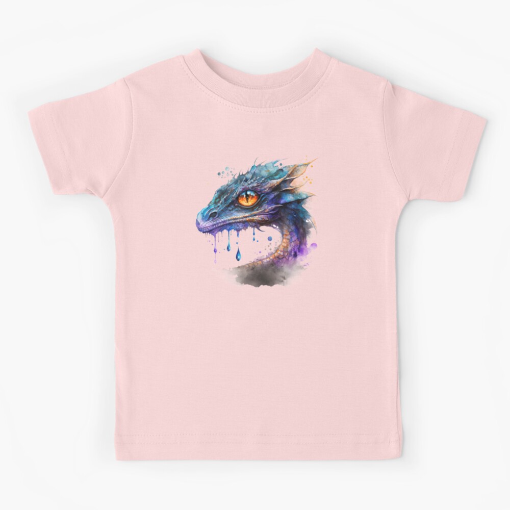 Watercolor Blue Dragon, Water Dragon Portrait