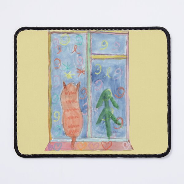 Item preview, Cat Looking at Festive Firework designed and sold by mila-ola.
