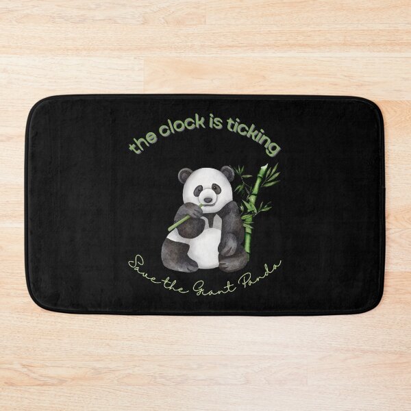 Item preview, Save The Panda The Clock is Ticking Shower Curtain designed and sold by MagicWolfStar.
