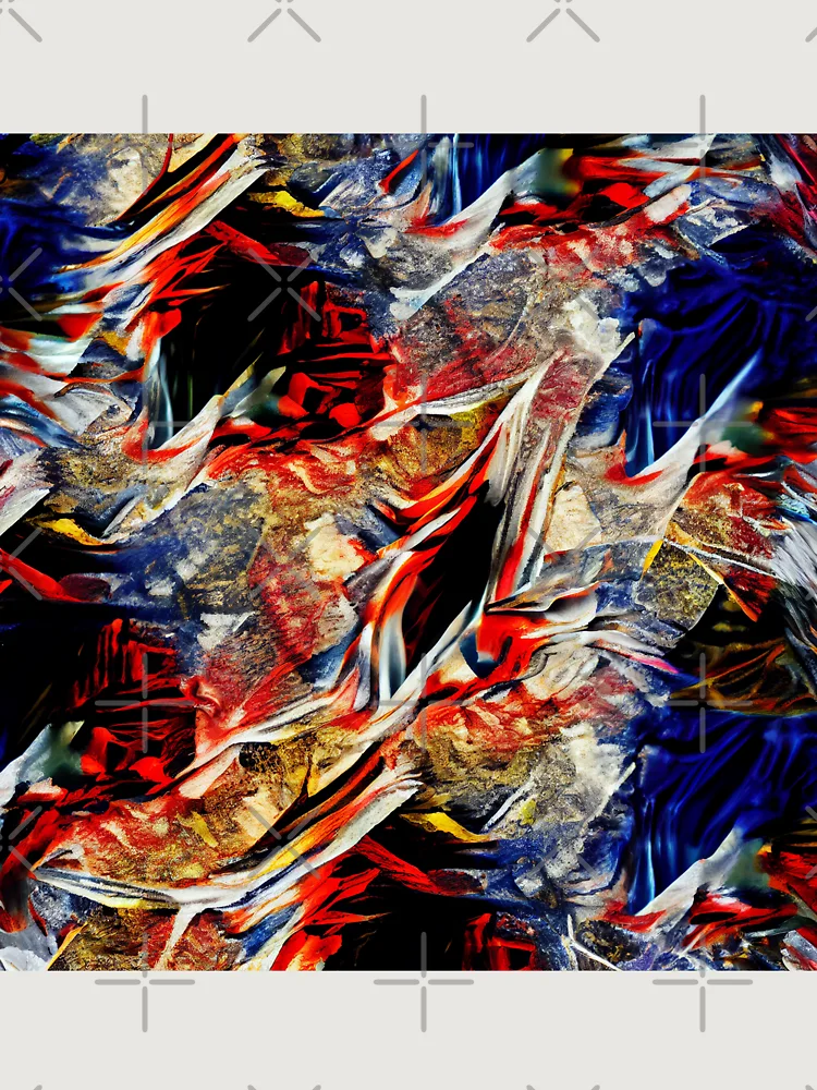 Thumbnail 6 von 6, Premium Oversized Pullover, Semi Abstract Dramatic Rough Coarse Extreme Pattern Digital Painting designt und verkauft von CodeAndColors.