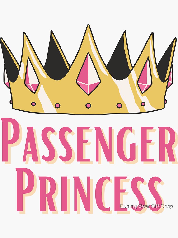 Passenger Princess - Gold Crown - Use Your Blinker Bestie - Aesthetic  Vintage Cartoons | Sticker