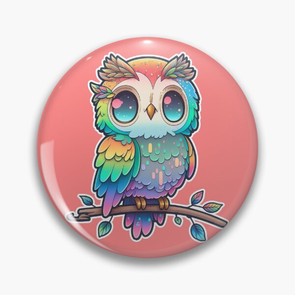 Item preview, Rainbow Kawaii Owl Anime Colorful Prism designed and sold by tronictees.
