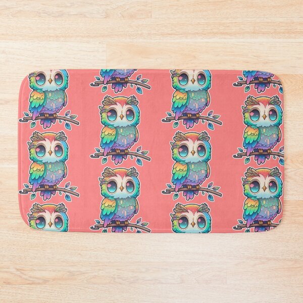 Item preview, Rainbow Kawaii Owl Anime Colorful Prism designed and sold by tronictees.