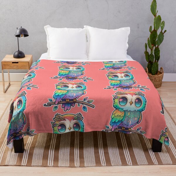Item preview, Rainbow Kawaii Owl Anime Colorful Prism designed and sold by tronictees.