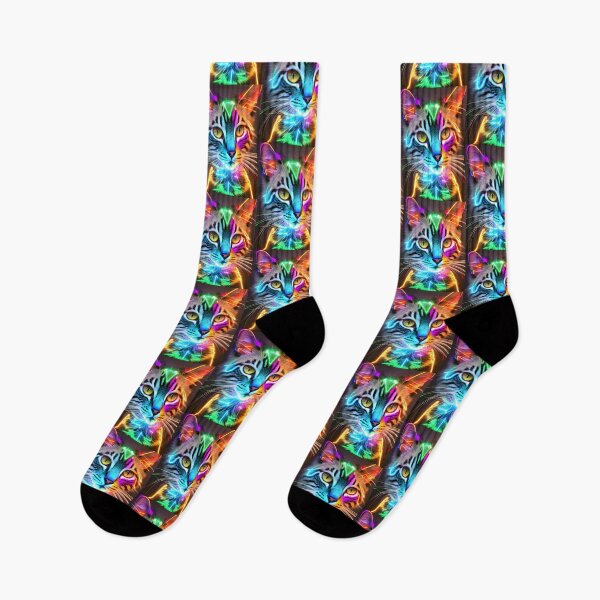 Item preview, Neon Cat - Modern Digital Art designed and sold by Ai-michiart.