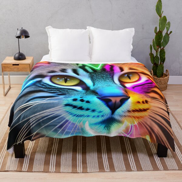 Item preview, Neon Cat - Modern Digital Art designed and sold by Ai-michiart.