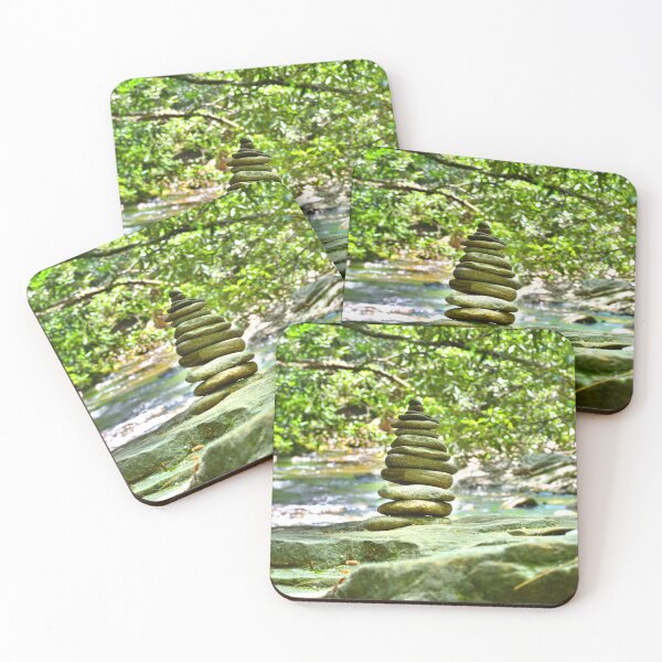 Item preview, Dukes Creek Cairn At Anna Ruby Falls designed and sold by LisaWootenPhoto.