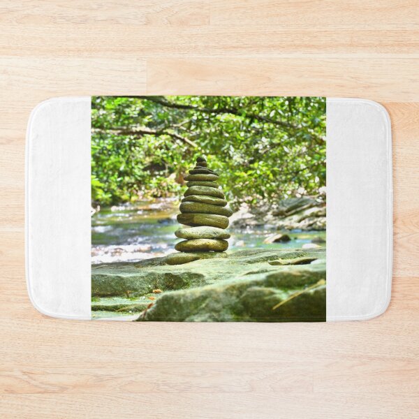 Item preview, Dukes Creek Cairn At Anna Ruby Falls designed and sold by LisaWootenPhoto.