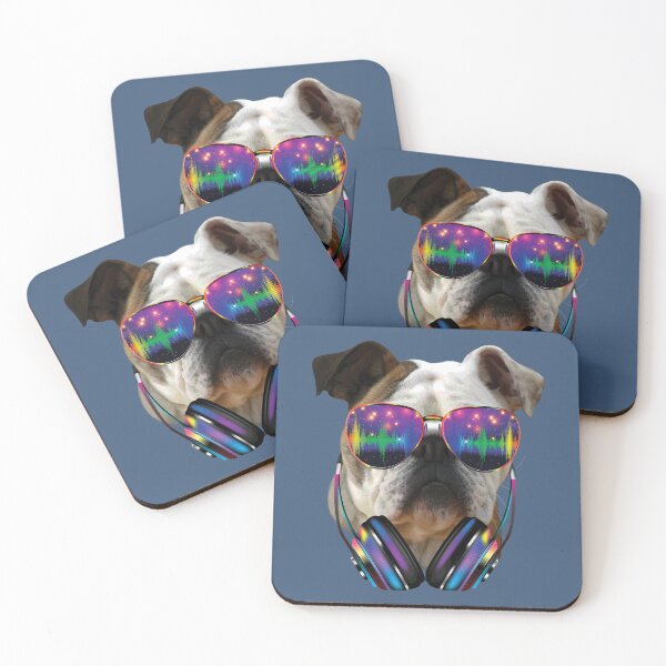 Item preview, Bulldog Loves Music. Puppy With Headphones designed and sold by tronictees.