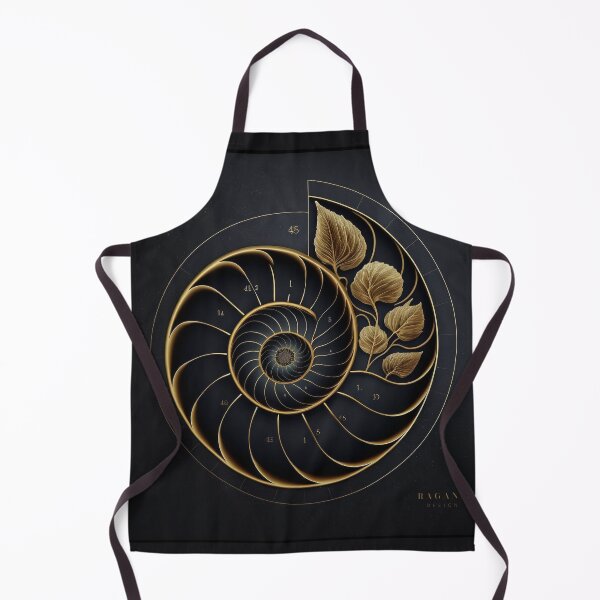 Item preview, Fibonacci Golden Ratio in Elegant and Exclusive Golden and Black Design designed and sold by RAGANADesign.