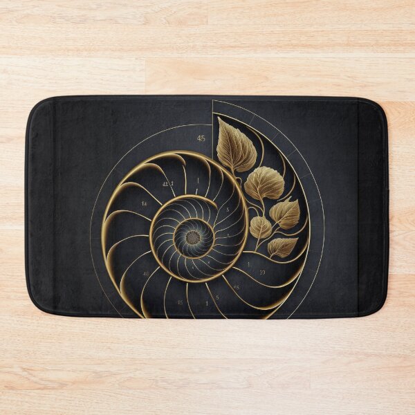 Item preview, Fibonacci Golden Ratio in Elegant and Exclusive Golden and Black Design designed and sold by RAGANADesign.
