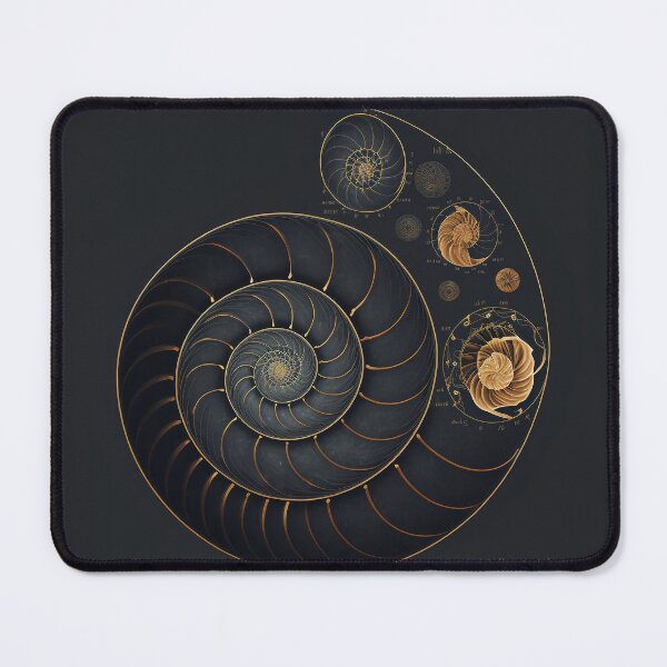 Item preview, Fibonacci Golden Ratio in Elegant and Exclusive Golden and Black Design designed and sold by RAGANADesign.