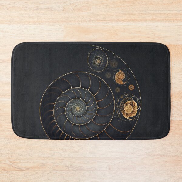 Item preview, Fibonacci Golden Ratio in Elegant and Exclusive Golden and Black Design designed and sold by RAGANADesign.