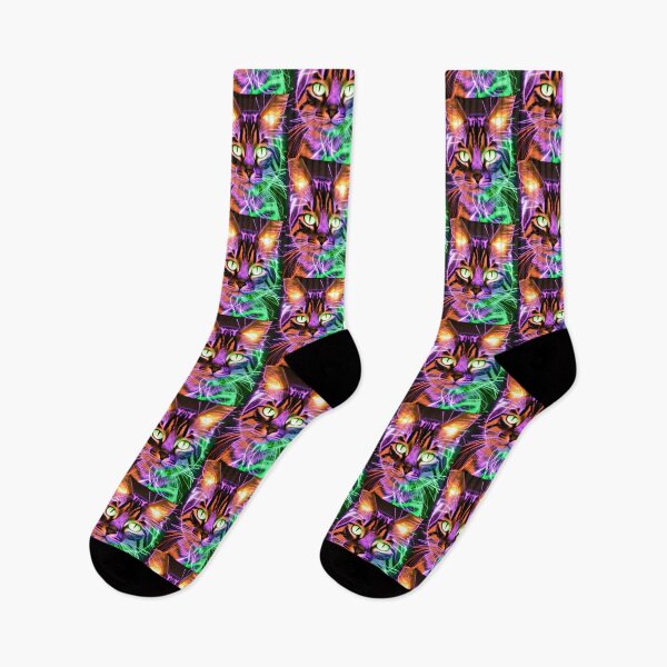 Item preview, Neon Cat - Modern Digital Art designed and sold by Ai-michiart.