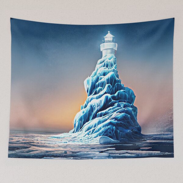 Item preview, faro cubierto de hielo glacial designed and sold by PREARTE.
