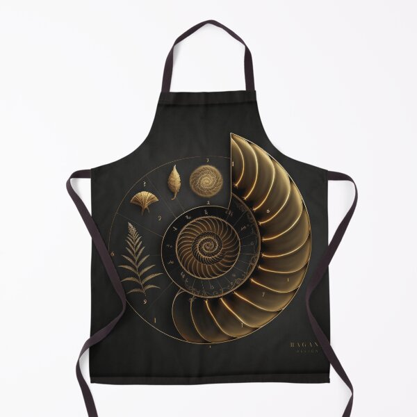 Item preview, Fibonacci Golden Ratio in Elegant and Exclusive Golden and Black Design designed and sold by RAGANADesign.