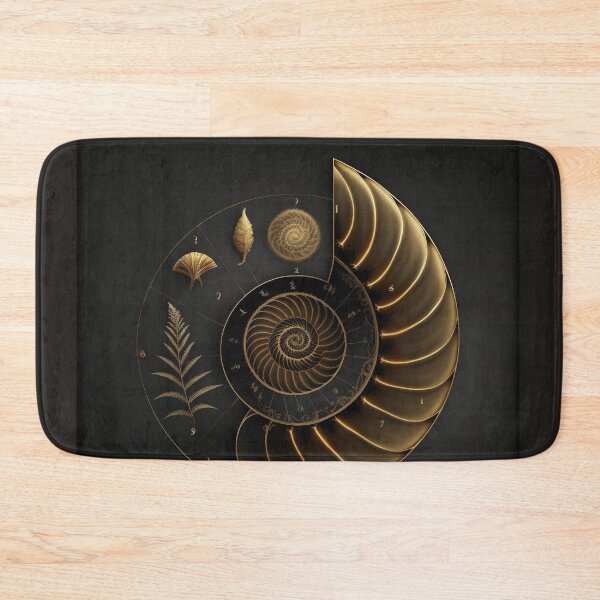Item preview, Fibonacci Golden Ratio in Elegant and Exclusive Golden and Black Design designed and sold by RAGANADesign.