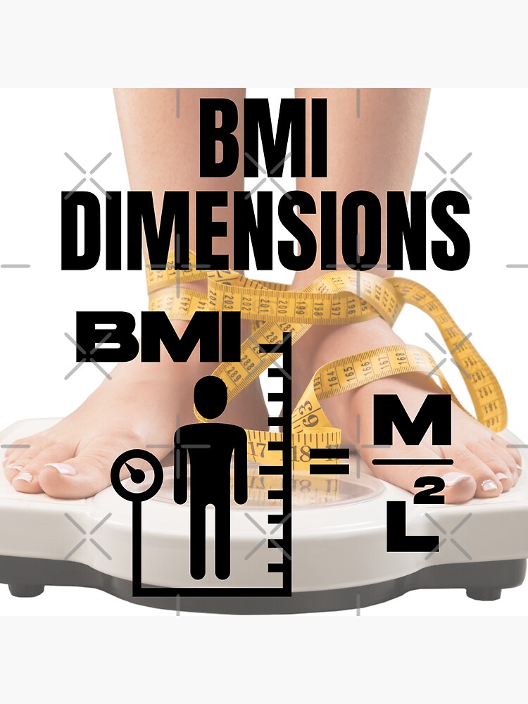 "Beyond Mince Pies Series BMI Dimensions (black letters)" Sticker for