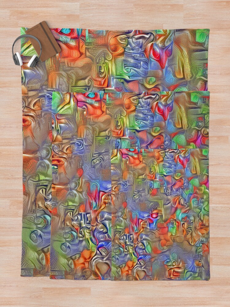 Alternate view of Sinking into deep thought Throw Blanket