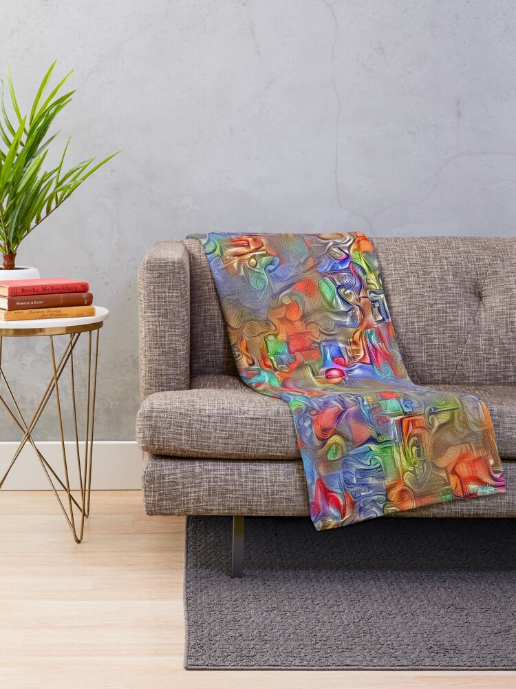 Alternate view of Sinking into deep thought Throw Blanket