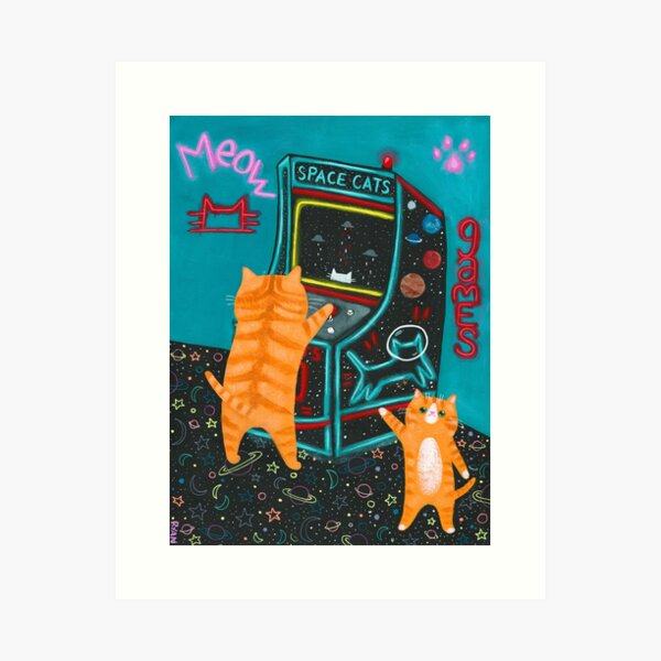 Item preview, Arcade Kitties designed and sold by KilkennyCat Art.