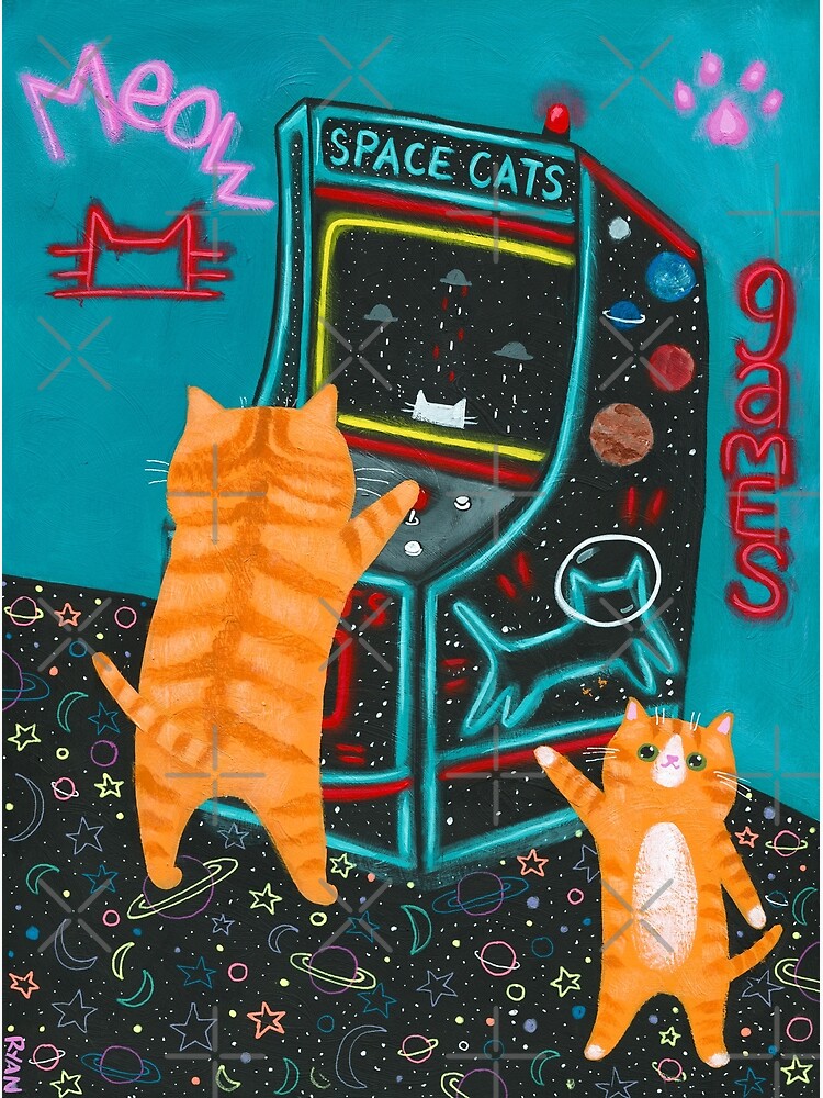 Arcade Kitties Art Print for Sale by kilkennycat