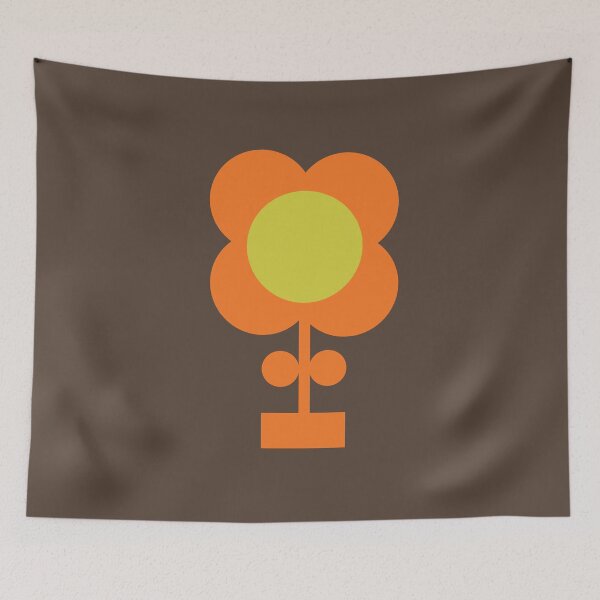 Item preview, Iconic Mid Century Modern Orange Daisy Pot designed and sold by Deutschic.