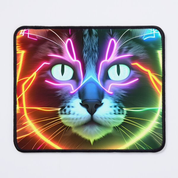 Item preview, Neon Cat - Modern Digital Art designed and sold by Ai-michiart.