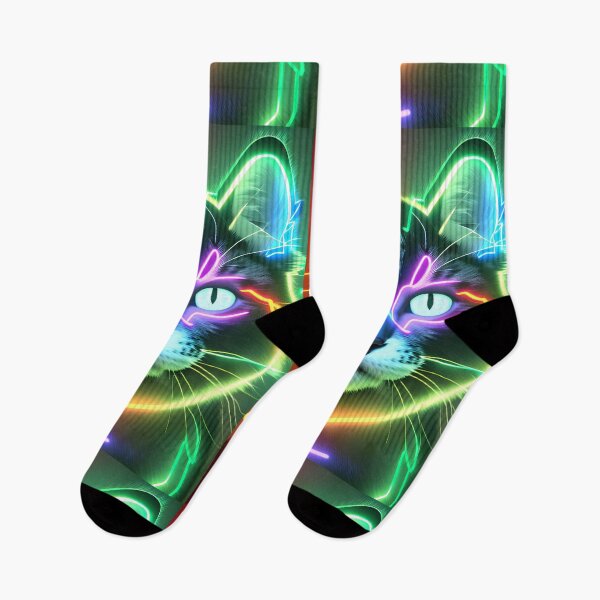 Item preview, Neon Cat - Modern Digital Art designed and sold by Ai-michiart.