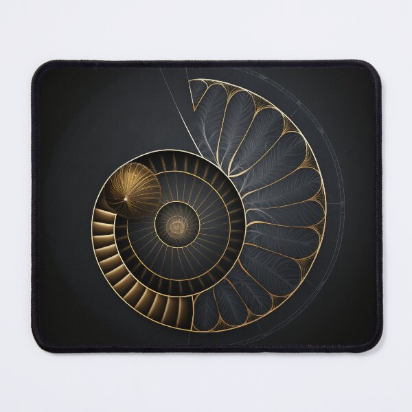 Item preview, Fibonacci Golden Ratio in Elegant and Exclusive Golden and Black Design designed and sold by RAGANADesign.